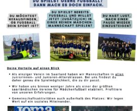 Flyer Mädchenfußball Infos DJK Püttlingen